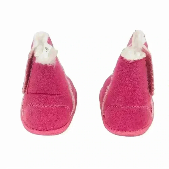 RILEYROOS BOOTS BABY 3-6 MONTHS CATERS IN HOT PINK SUEDE COZY WALKERS - Picture 5 of 16